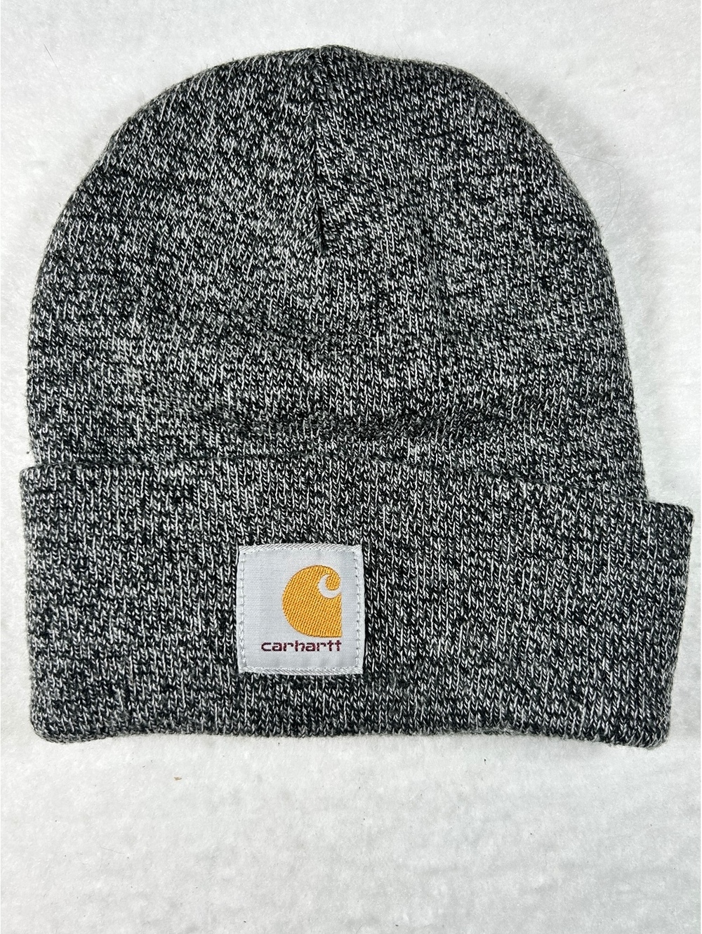 Carhartt OSFA Acrylic Knit Beanie Hat Gray Black White